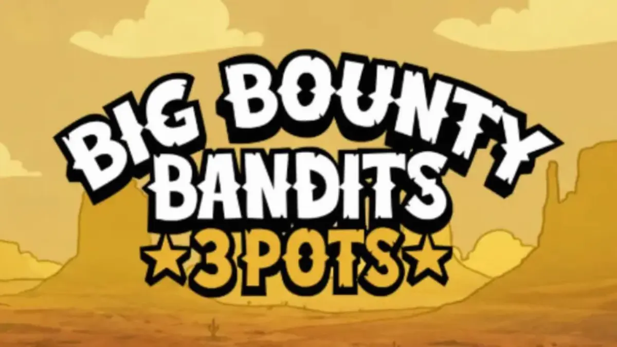 Tampilan visual slot Big Bounty Bandits dengan gaya animasi rubber-hose yang unik